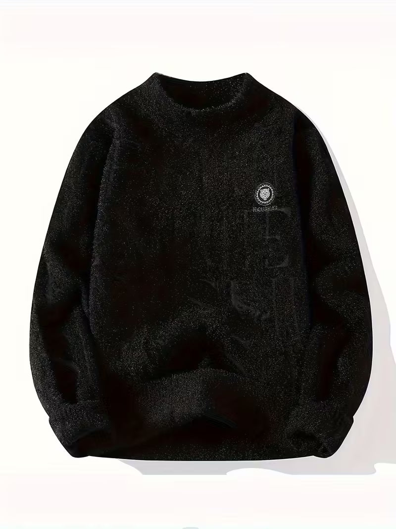 Captain Shirt Men’s Thick Tiger Embossed Winter Knit Sweater Pullover