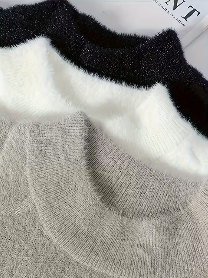 Captain Shirt Men’s Thick Tiger Embossed Winter Knit Sweater Pullover